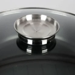 TP Aluguss-Servierpfanne Mit Glasdeckel Und Aromaknopf 32Cm