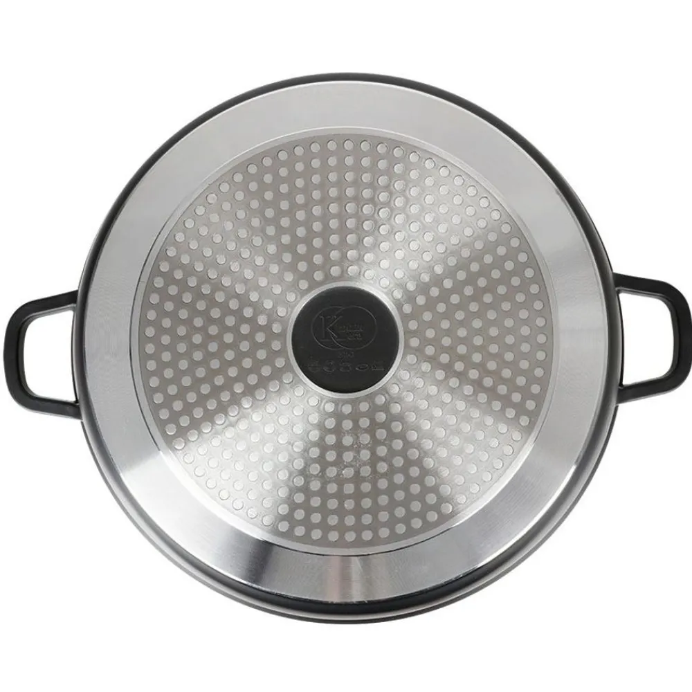 TP Aluguss-Servierpfanne Mit Glasdeckel Und Aromaknopf 32Cm