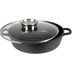 TP Aluguss-Servierpfanne Mit Glasdeckel Und Aromaknopf 28Cm Outlet