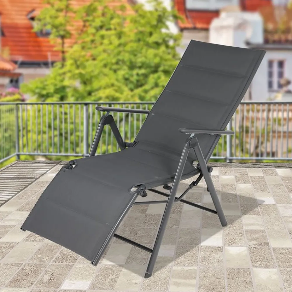 Sunny Moments Alu-Relaxsessel 58X72X112Cm Anthrazit Outlet