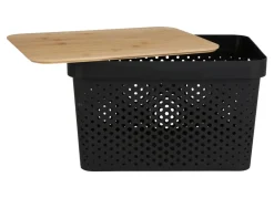 TP Aufbewahrungsbox Mit Bambus-Deckel 17L New