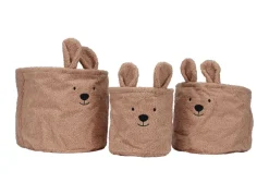 New Home AufbewahrungsKörbe Aus Teddystoff 3Er-Set Braun Discount