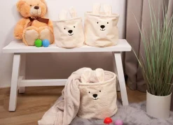 New Home AufbewahrungsKörbe Aus Teddystoff 3Er-Set Beige Outlet