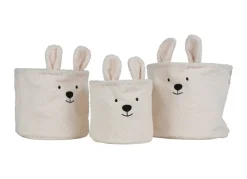 New Home AufbewahrungsKörbe Aus Teddystoff 3Er-Set Beige Outlet