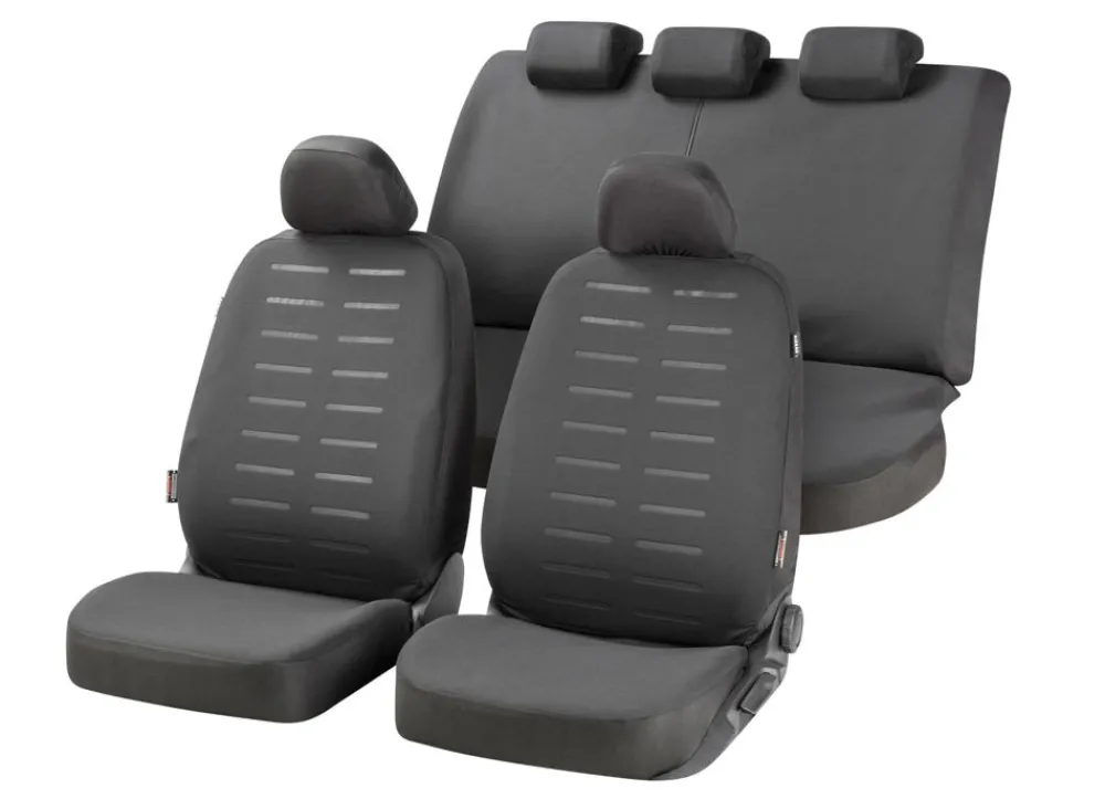 Car Comfort Autositzbezug Stripe Komplettset Schwarz Discount