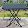 Sunny Moments Balkon-Klapptisch Mit Glasplatte 70X70X70Cm Schwarz