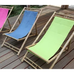 Pseudohersteller Bamboo Relax-Liegestuhl Grun