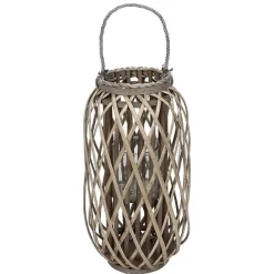 TP Bambuslaterne Mit Glaswindlicht 23X50Cm Best