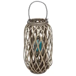 TP Bambuslaterne Mit Glaswindlicht 23X50Cm Best