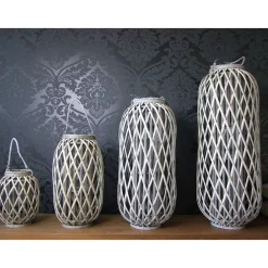 TP Bambuslaterne Mit Glaswindlicht 23X50Cm Best