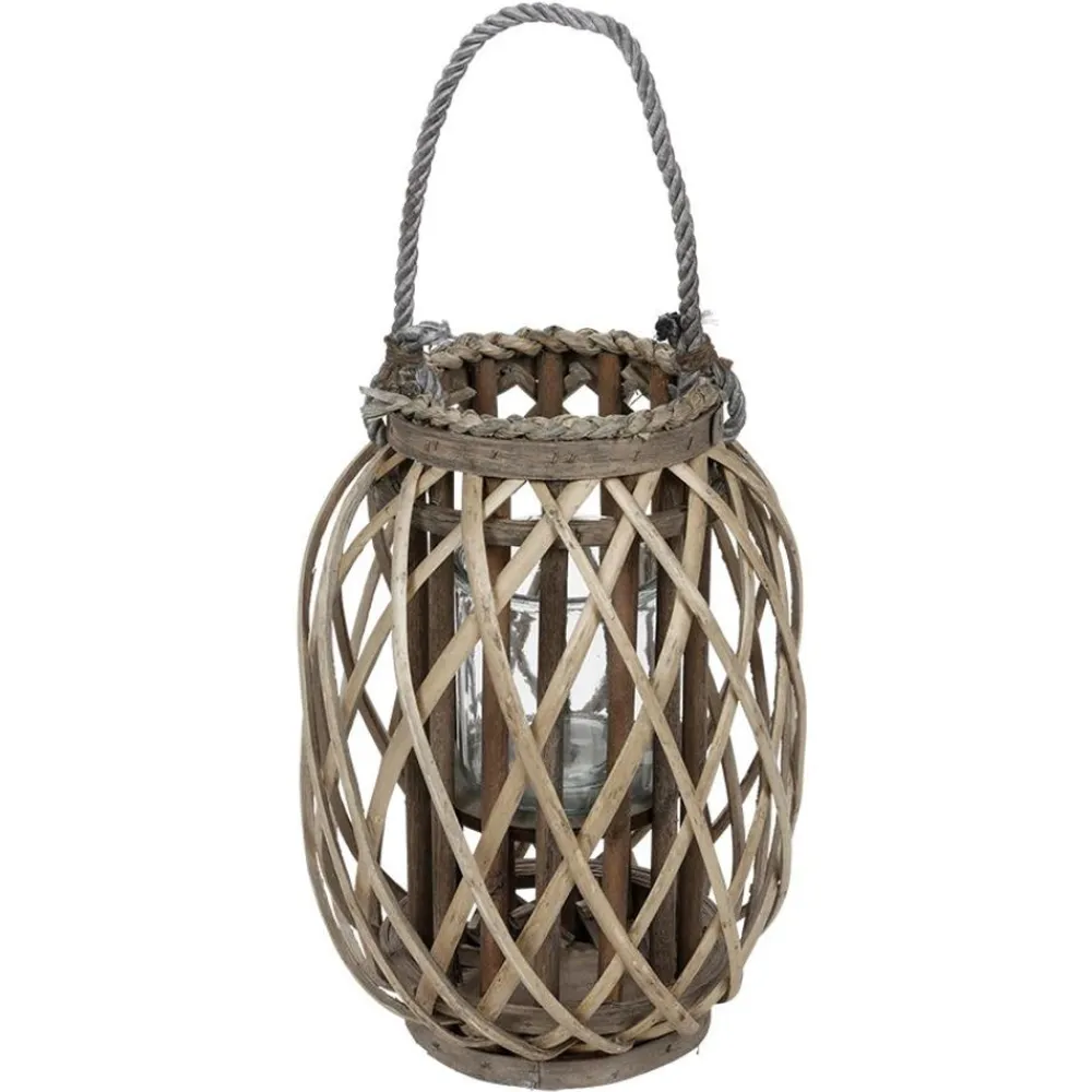 TP Bambuslaterne Mit Glaswindlicht 20X30Cm Outlet