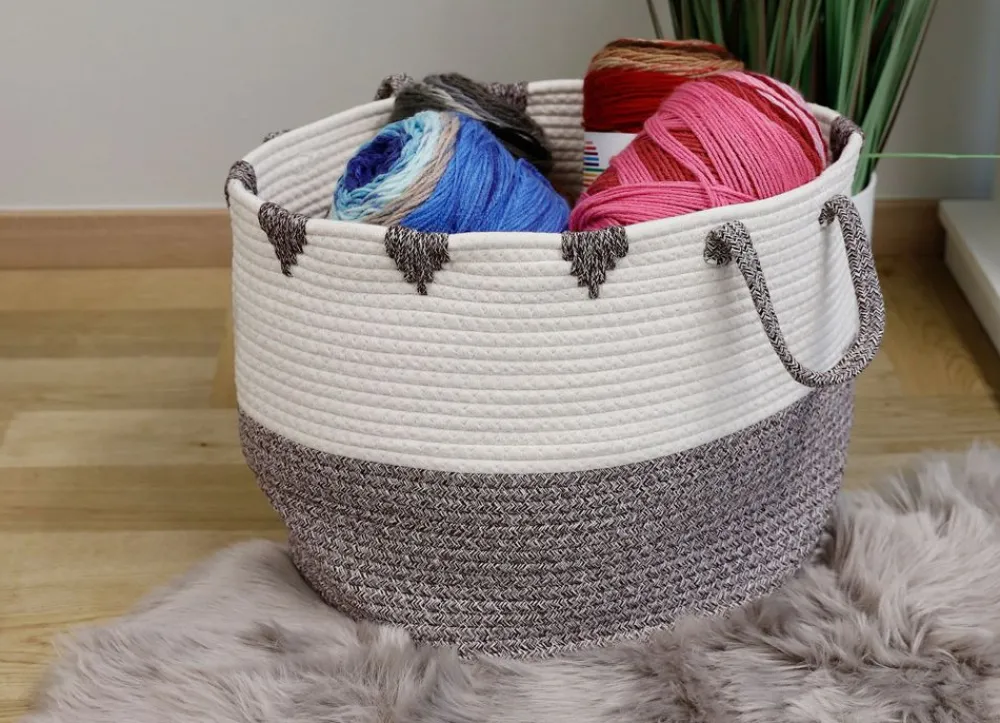 New Home Baumwoll-Aufbewahrungskorb 38X32Cm Outlet