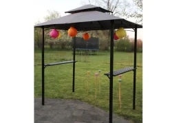 TP Bbq Grill-Pavillon Mit 2 Ablageflachen Anthrazit Outlet