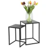 New Home Beistelltische Aus Metall 2Er-Set Schwarz Outlet