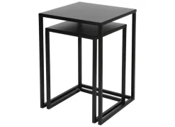 New Home Beistelltische Aus Metall 2Er-Set Schwarz Outlet
