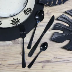 TP Besteck Aus Edelstahl 16-Teiliges Set Schwarz Outlet
