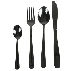 TP Besteck Aus Edelstahl 16-Teiliges Set Schwarz Outlet