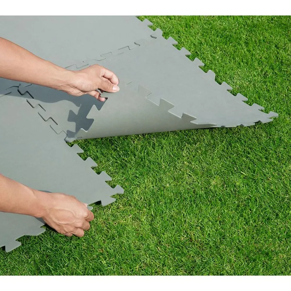 Bestway #58639 Bodenschutzplatten Fur Aufstellpools 50X50Cm 9Er-Set Grau Outlet