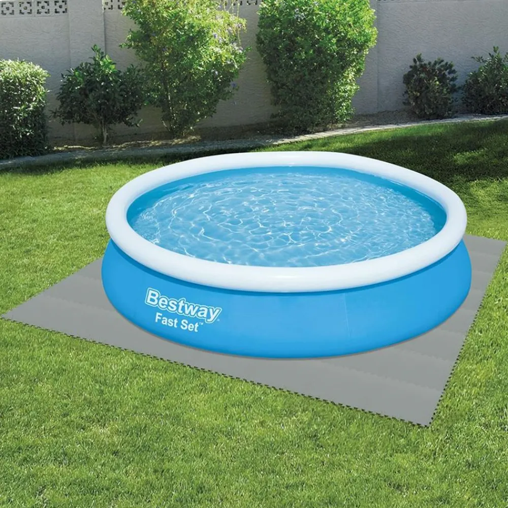 Bestway #58639 Bodenschutzplatten Fur Aufstellpools 50X50Cm 9Er-Set Grau Outlet