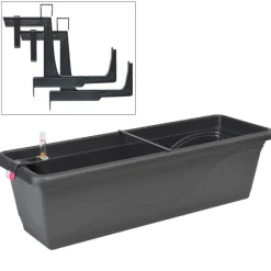 Plastkon Blumenkasten-Set Extra Line 59Cm Anthrazit Discount