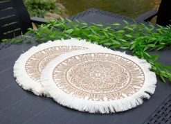 New Home Boho-Platzset Aus Jute Mit Fransen 38Cm New