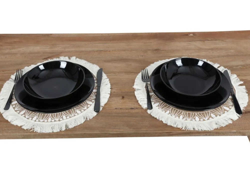 New Home Boho-Platzset Aus Jute Mit Fransen 38Cm New