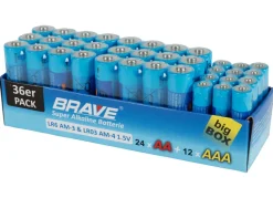 Brave Batterien Big Box 36Er-Pack 24X Aa Und 12X Aaa Discount