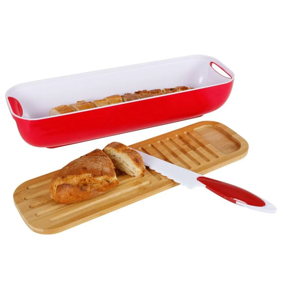 TP Brotkasten-Set Mit Schneidebrett & Brotmesser Hot