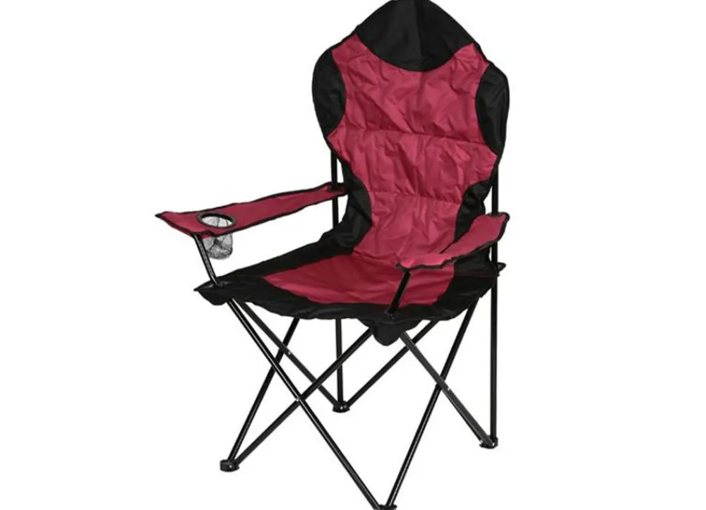 Pseudohersteller Camping-Klappsessel Deluxe Bordeaux/Schwarz Clearance