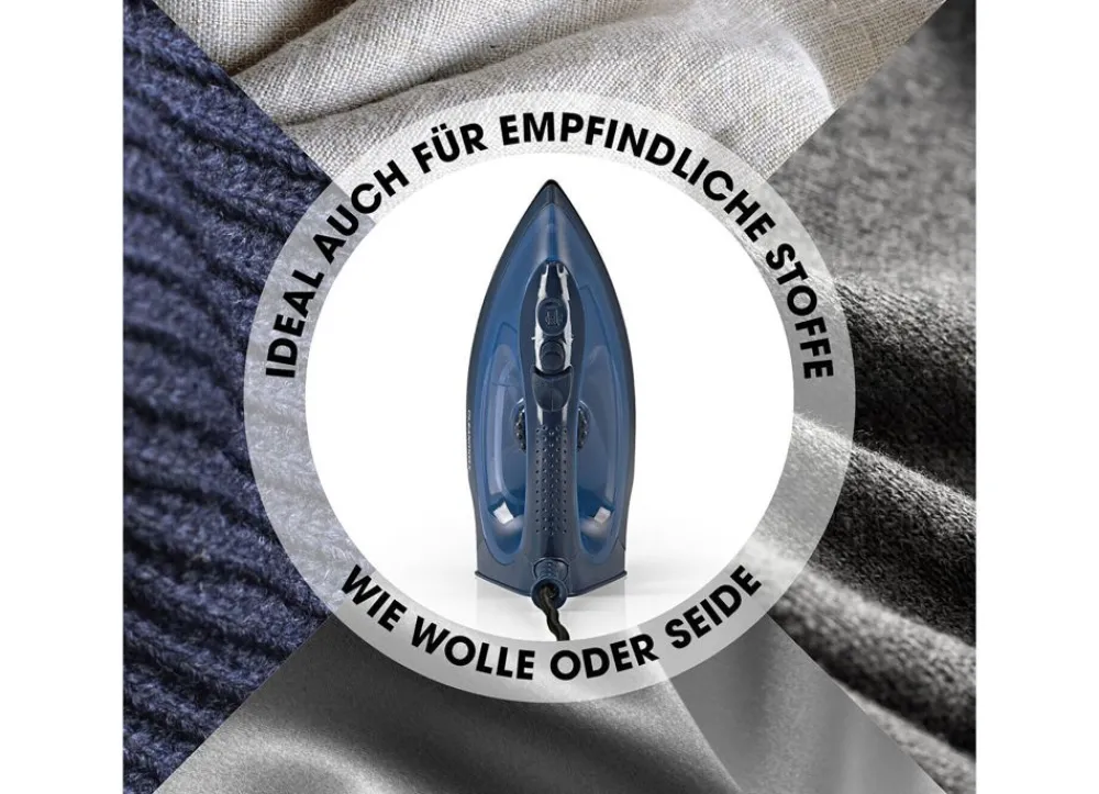 CLEANmaxx Dampfbugeleisen Mit Keramiksohle 2200W Blau/Dunkelblau Online