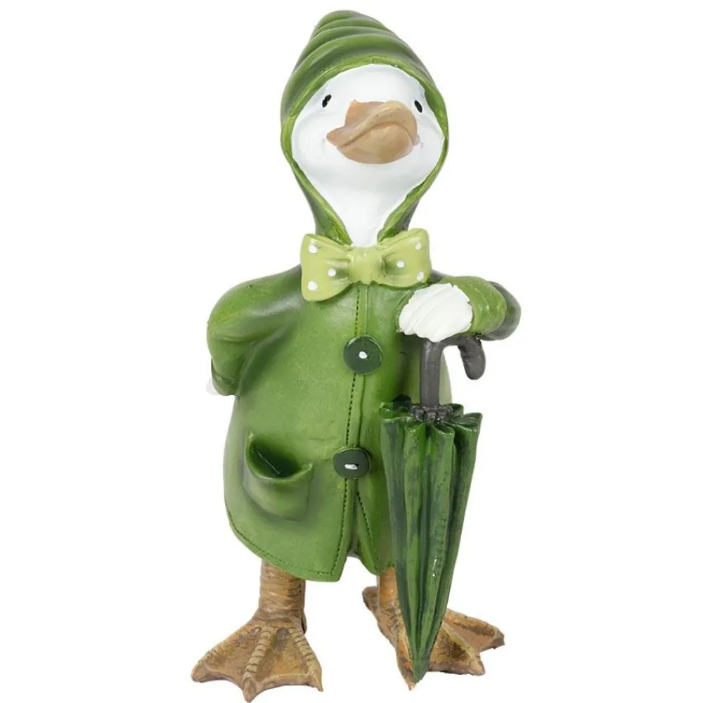 TP Deko-Ente Mit Regencape & Schirm New