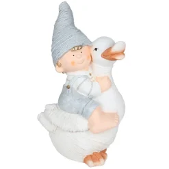 Pseudohersteller Dekofigur Junge Mit Gans 28X52X22Cm Online