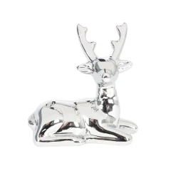 New Home Deko-Hirsch 17X17X8Cm Hochglanzend Silber Sale