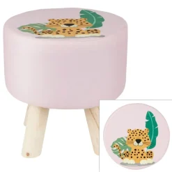 New Home Deko-Hocker Leopard Mit 4 Beinen 28X30Cm New