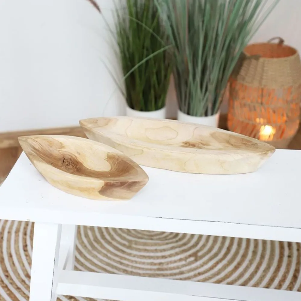 TP Deko-Holzschale Kano Aus Teak 38,5X13X5,5Cm Sale