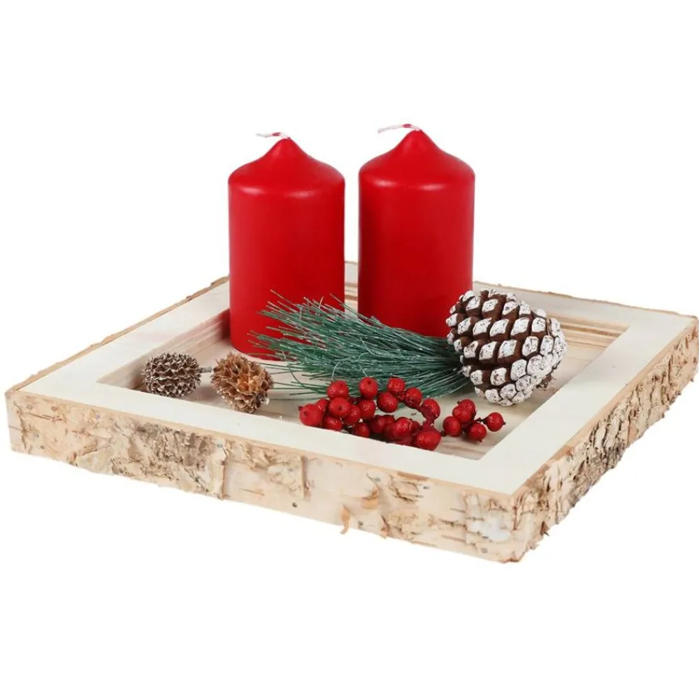 TP Deko-Holztablett Quadrat 20X20Cm New