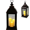 New Home Deko-Laterne Mit 3 Led-Kerzen Und Timerfunktion Schwarz/Kupfer Online