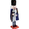 New Home Christmas Deko-Nussknacker Mit Samtumhang 38Cm Royalblau New