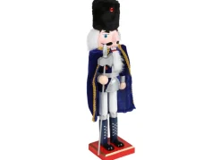 New Home Christmas Deko-Nussknacker Mit Samtumhang 38Cm Royalblau New