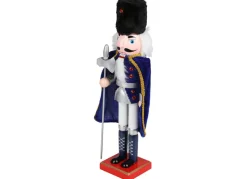 New Home Christmas Deko-Nussknacker Mit Samtumhang 38Cm Royalblau New