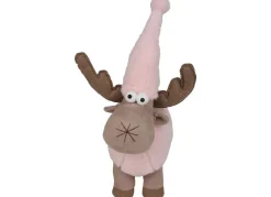 New Home Christmas Deko-Rentier Mit Zipfelmutze 29X24X42Cm Rosa/Beige New