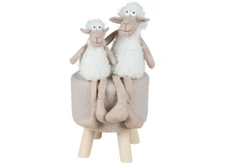 New Home Deko-Schaf Kantenhocker 40Cm Beige/Weis Discount