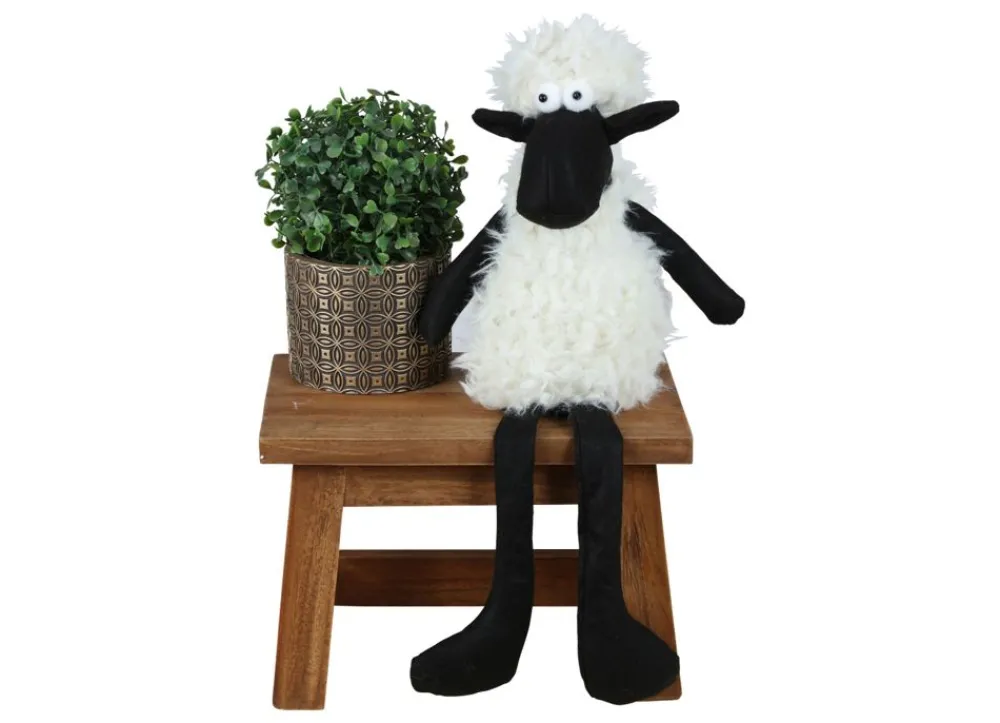New Home Deko-Schaf Kantenhocker 48Cm Schwarz/Weis Best
