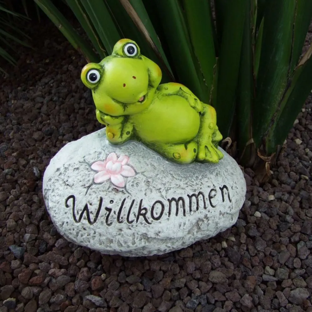 TP Deko-Stein Willkommen Frosch Sale