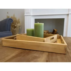 TP Deko-Tablett Aus Holz 26X5X18Cm