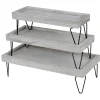 TP Dekotablett-Set Mit Metallfusen Hellgrau 3-Teilig Outlet