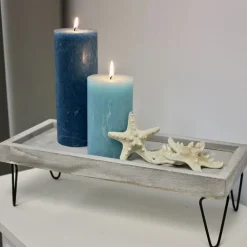 TP Dekotablett-Set Mit Metallfusen Hellgrau 3-Teilig Outlet