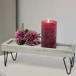 TP Dekotablett-Set Mit Metallfusen Hellgrau 3-Teilig Outlet