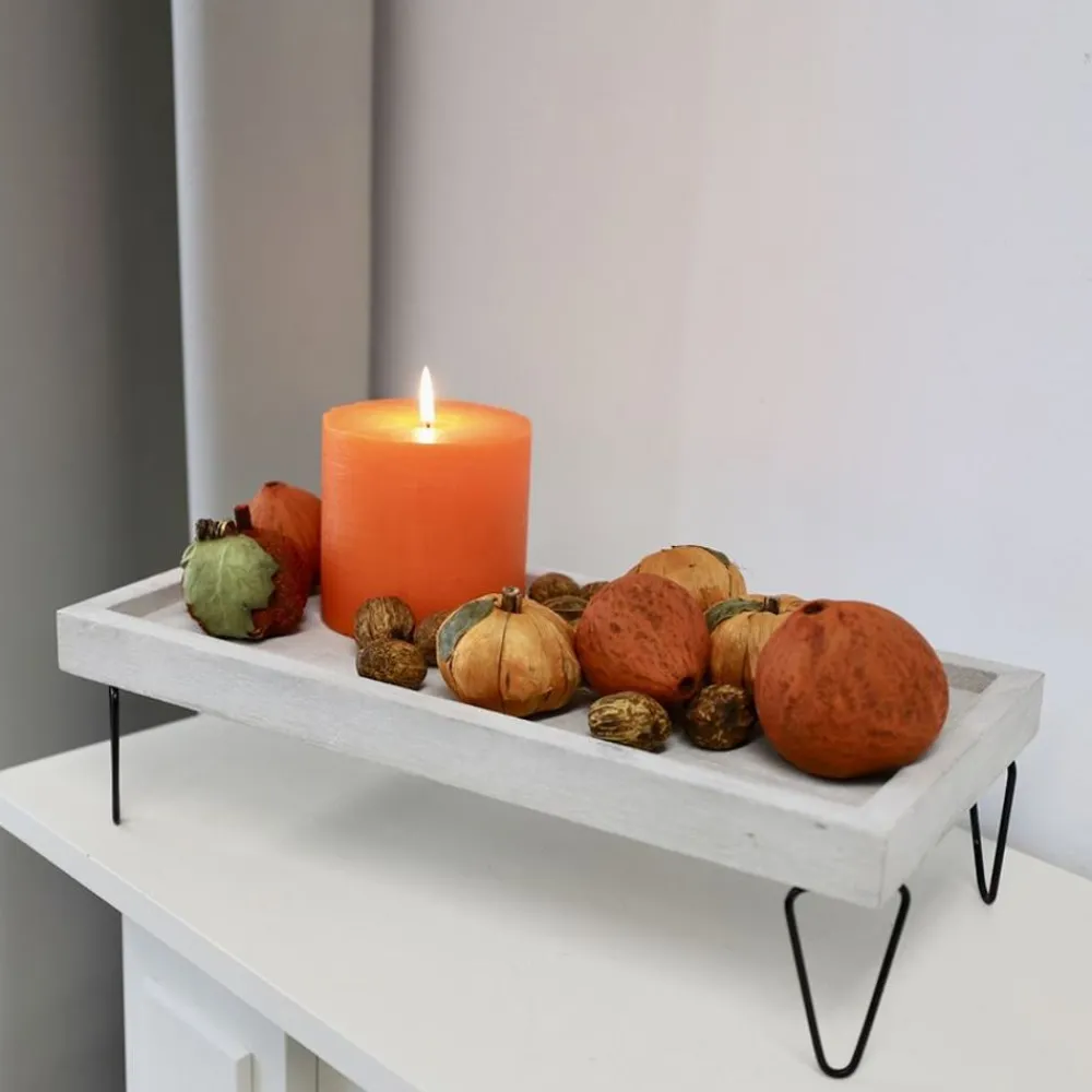TP Dekotablett-Set Mit Metallfusen Hellgrau 3-Teilig Outlet
