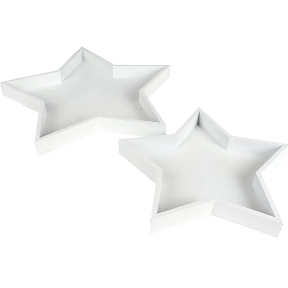 New Home Christmas Dekotablett-Set Stern 2-Teilig Weis Outlet